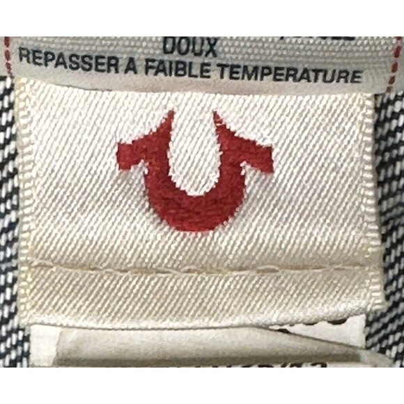 True Religion Mens Jeans Straight QT Green Combo Chestnut Path Denim Size 38x28 - Picture 16 of 16